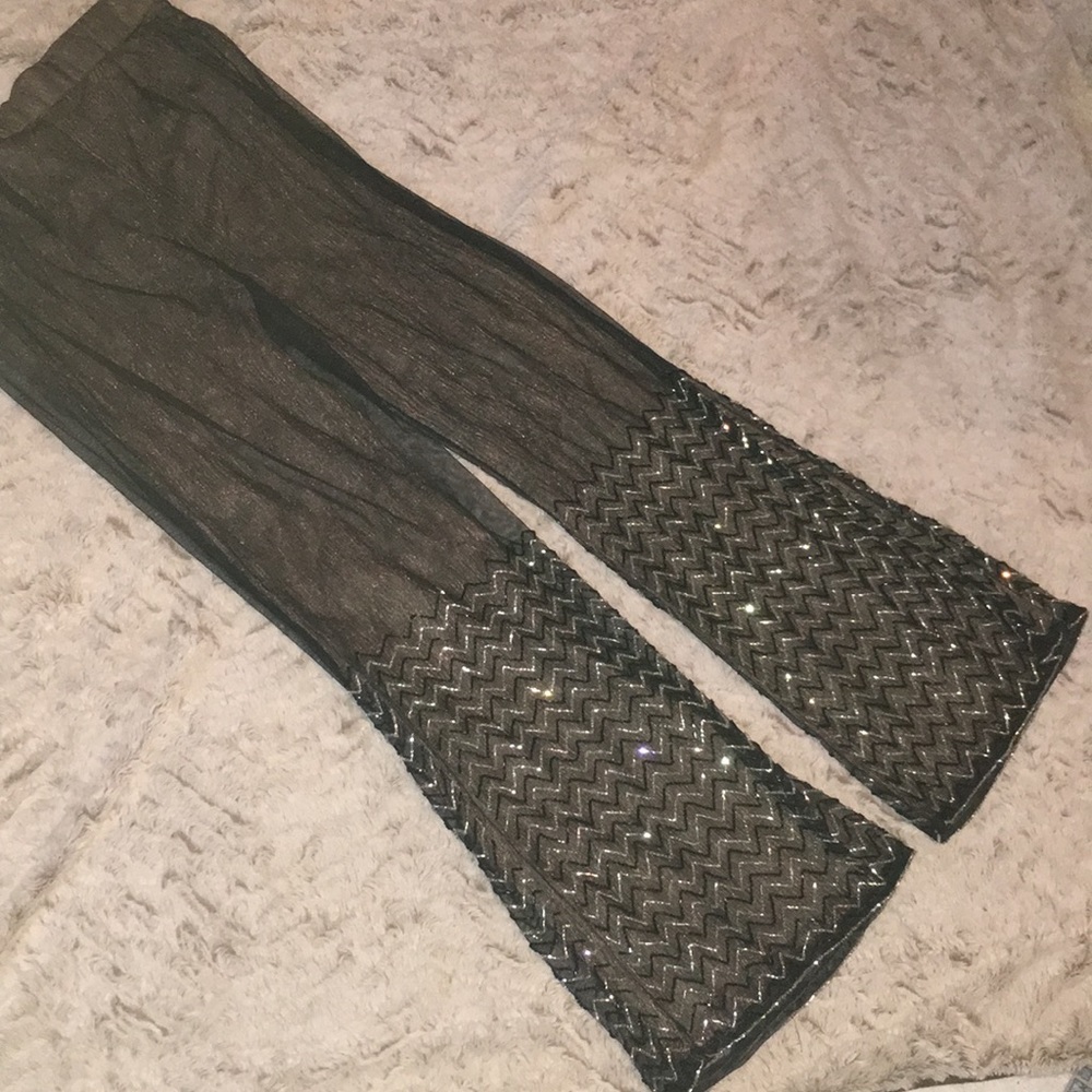 Bollywood glittery Evening Cocktail Formal Pants - Picture 1 of 9